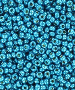 Miyuki perler seed beads 11/0 duracoat galvanized capri blue 5113
