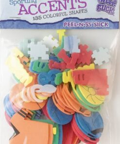 Selvklæbende mosgummi-figurer med sportsmotiver i flere farver – 94 stk