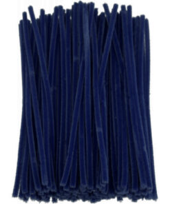 Chenille blå piberenser marine blå 6mm