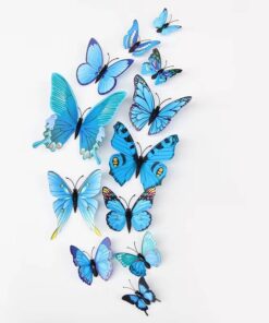 Blå 3D sommerfugle