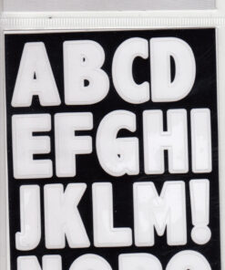 Stickers med Bogstaver vejrbestandig hvide