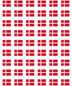 Stickers med små dannebrogsflag