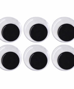 Runde rulleøjne 20 mm selvklæbende pakke med 6 stk til hobby og kreative projekter