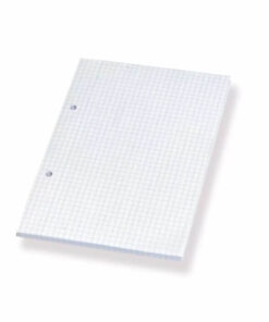 Papirblok A5 kvadreret tern med huller