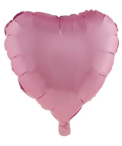 Folie ballon lyserød hjerte