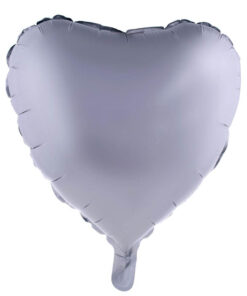 Folie ballon sølv hjerte