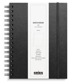 Skitseblok A5 sort kunstskind Mayland