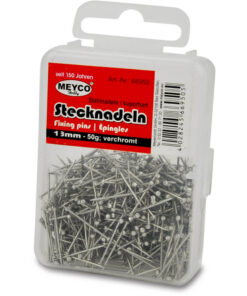 Knappenåle 13 mm sølv 50 g i plastikæske