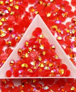 Rhinsten 3mm iriserende rød