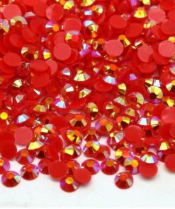 Rhinsten 3mm iriserende rød