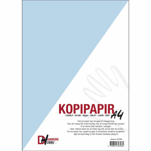 Papir Lyseblå A4