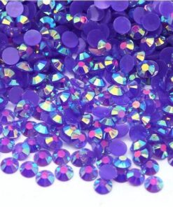 Rhinsten 4mm iriserende mørk lilla