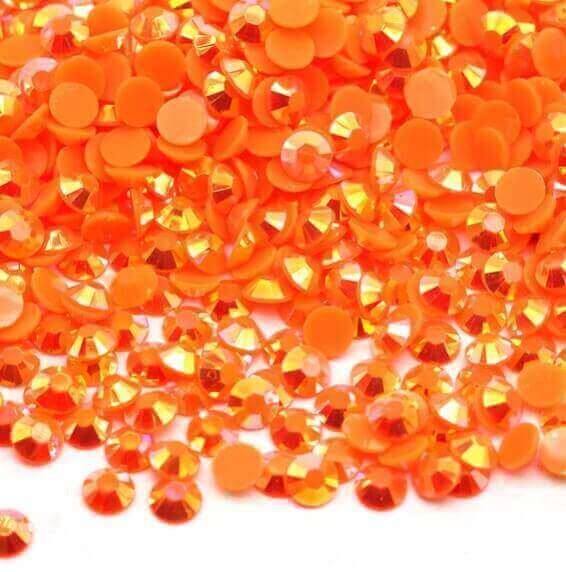 Rhinsten 4mm iriserende orange