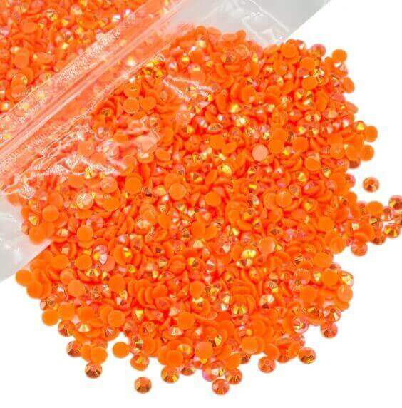 Rhinsten 4mm iriserende orange