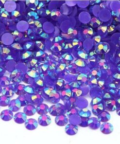 Rhinsten 5mm iriserende mørk lilla
