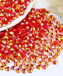 Rhinsten 5mm iriserende røde