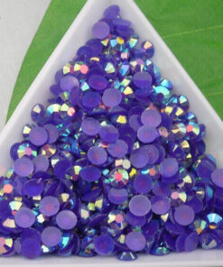 Rhinsten 6mm iriserende mørk lilla