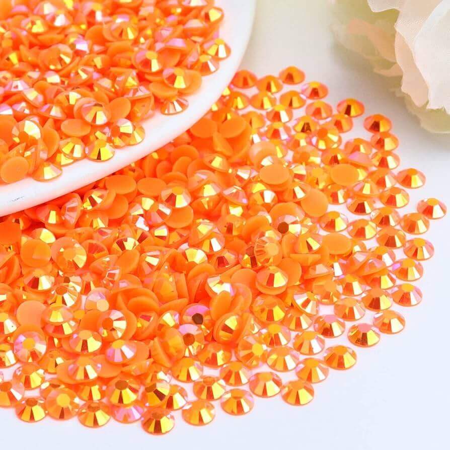 Rhinsten 6mm iriserende orange