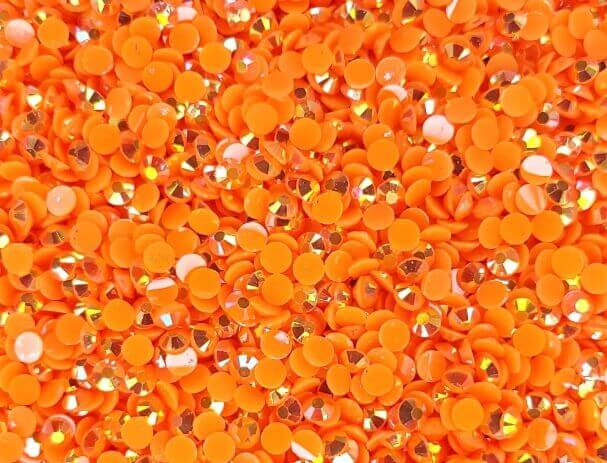 Rhinsten 6mm iriserende orange