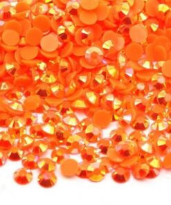 Rhinsten 6mm iriserende orange