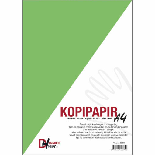 papir-a4-80g-20-ark-løvgrøn