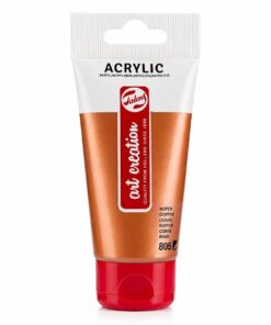 Talens Art Creation akrylmaling 75ml Copper 805 metallic kobber packshot på hvid baggrund