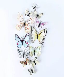 3D Sommerfugle hvide