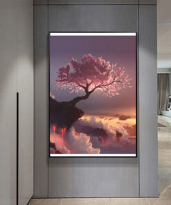 Diamond Painting med træ og lava