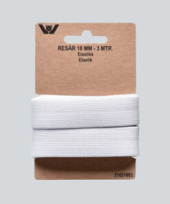 Elastik flad hvid 18mm