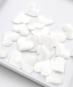 Store hvide stof hjerter