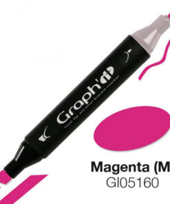 GRAPH'IT Twin Tip Marker Magenta GI05160 alkoholbaseret tusch med fin og bred spids