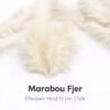 Marabou fjer elfenben hvid 12 cm – pakke med 17 stk