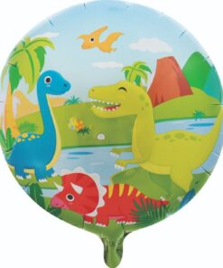 Dinosaur folie ballon rund