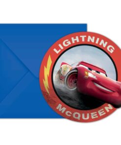 Disney Cars fødselsdag invitationer