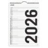 Familiekalender Black and White 2 kolonner 2026