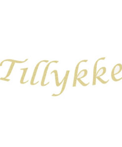 Guirlande med Tillykke i guld