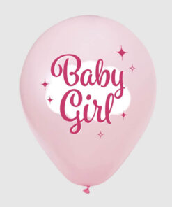 Lyserød ballon med Baby Girl
