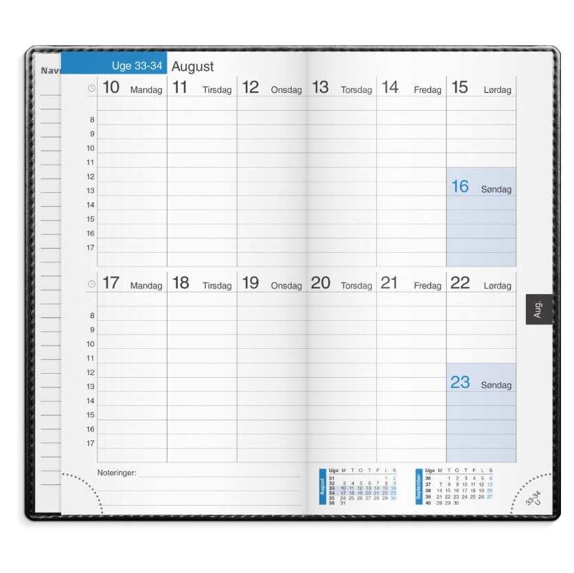 Mayland 14 dages kalender sort kunstskind 2026