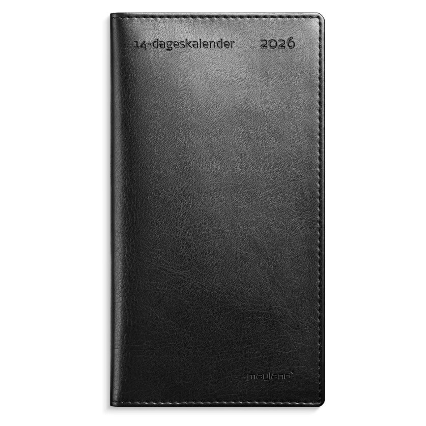 Mayland 14 dages kalender sort kunstskind 2026