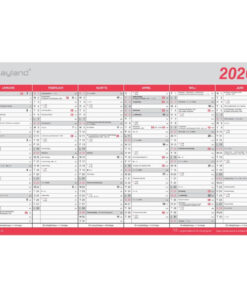 Mayland kontorkalender stor med flagdage 2026