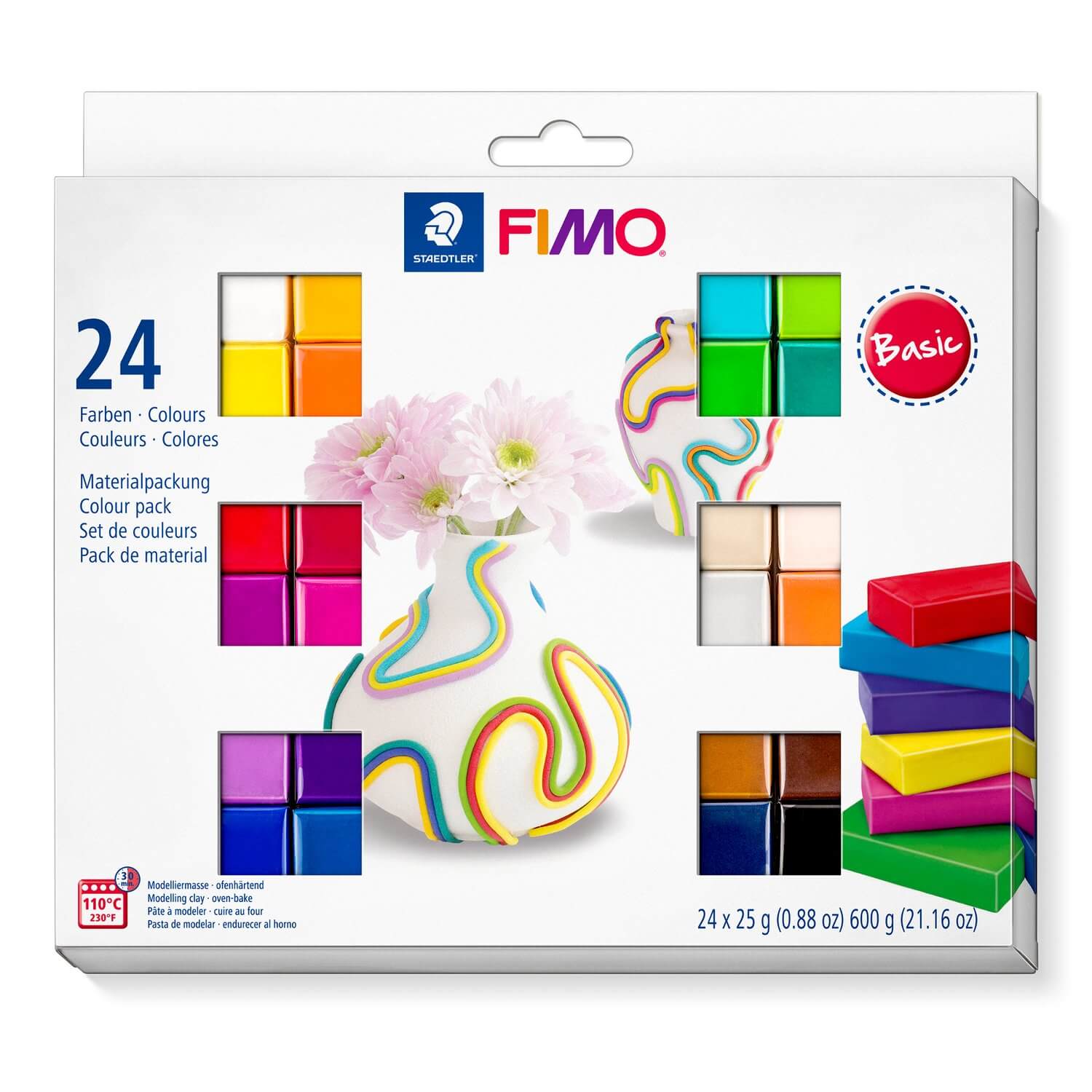 FIMO Soft sæt Basic 24stk