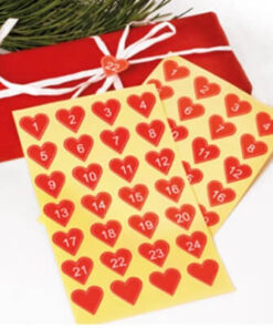 Klistermærker hjerter med tal