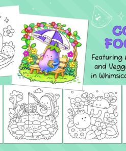 Malebog Cozy Foodie - Cozy Coloring - Coloring Book Cafe