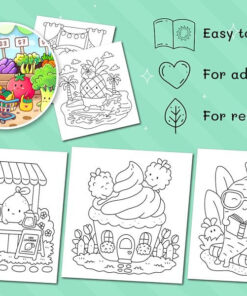 Malebog Cozy Foodie - Cozy Coloring - Coloring Book Cafe