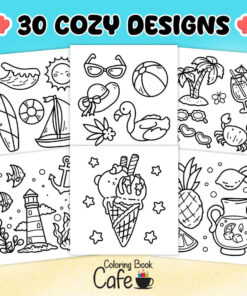 Malebog Cozy Summer - Cozy Coloring - Coloring Book Cafe