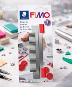 STAEDTLER FIMO knivsæt i original emballage med bølget og glatte præcisionsblade til polymerler