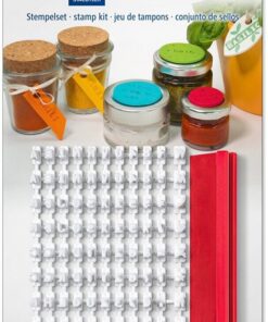 FIMO stempel sæt med bogstavstempler og holder til at lave tekst i polymerler til kreative hobbyprojekter