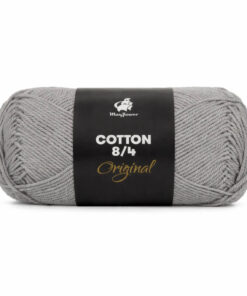 Mayflower Cotton 8/4 bomuldsgarn i varm grå – 100% bomuldsgarn til strik og hækling