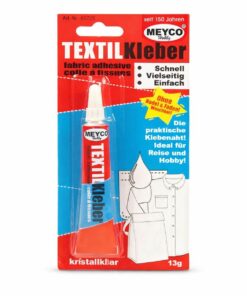 Textillim 13g tube fra Meyco – stærk stoflim til tekstil, hobby og DIY projekter
