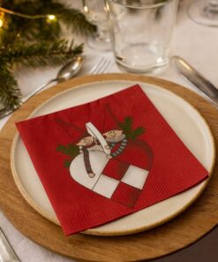 Juleservietter med nisser 20stk